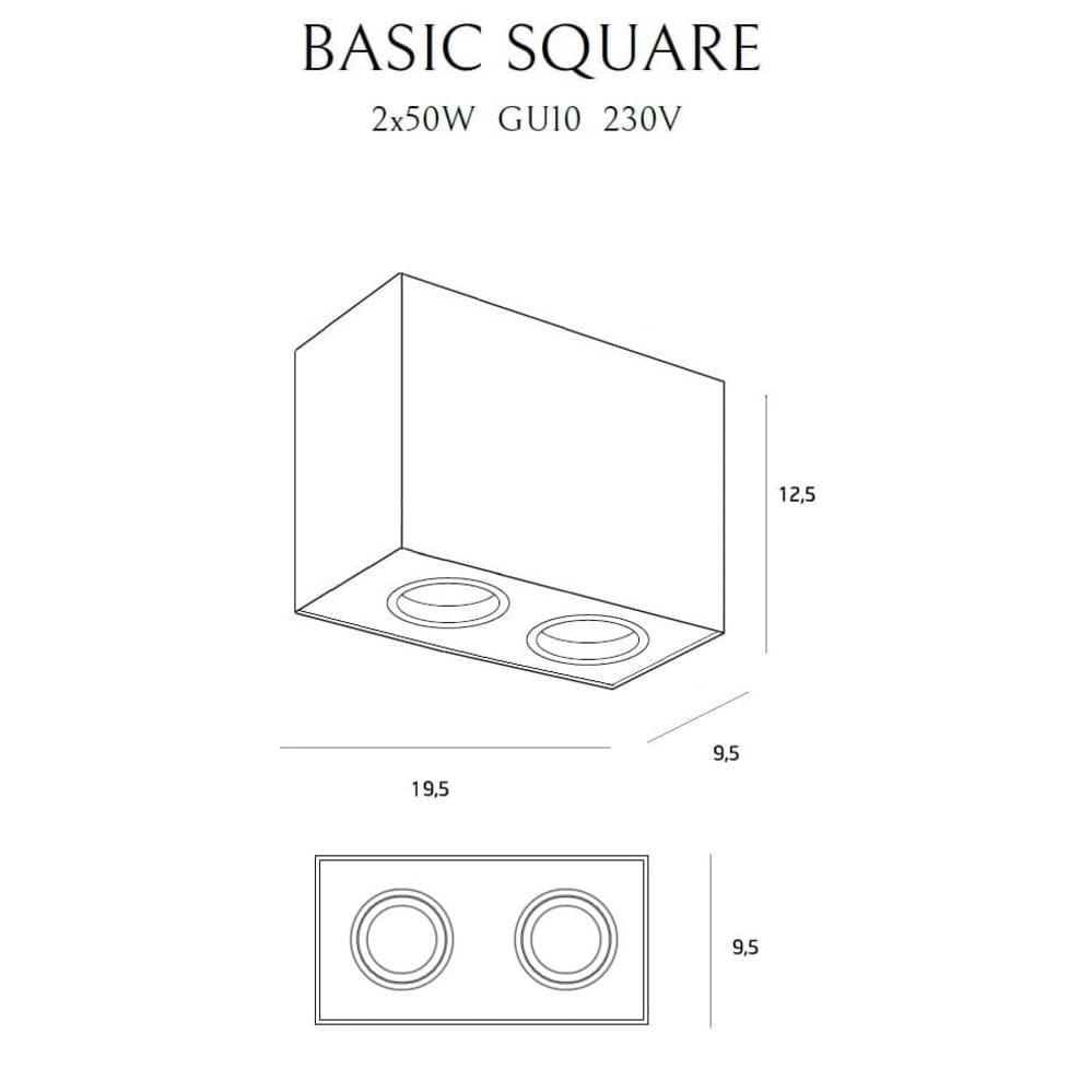 Plafoniera Basic Square
