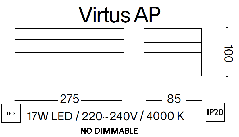 Aplica VIRTUS AP 4000K, 255989