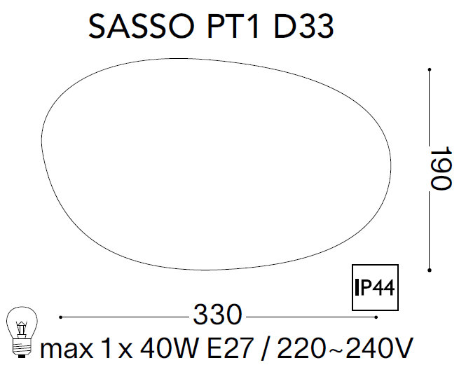 Glob SASSO PT1 D33, 161761