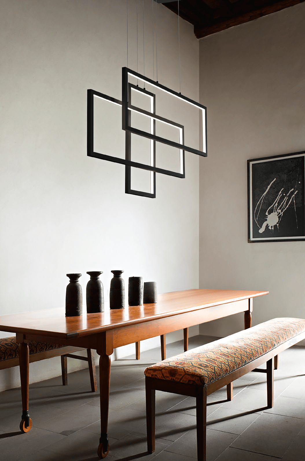 Lustra FRAME SP RETTANGOLO NERO, 269382