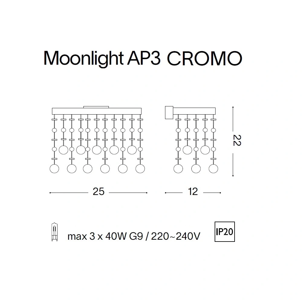 Aplică MOONLIGHT AP3 CROM