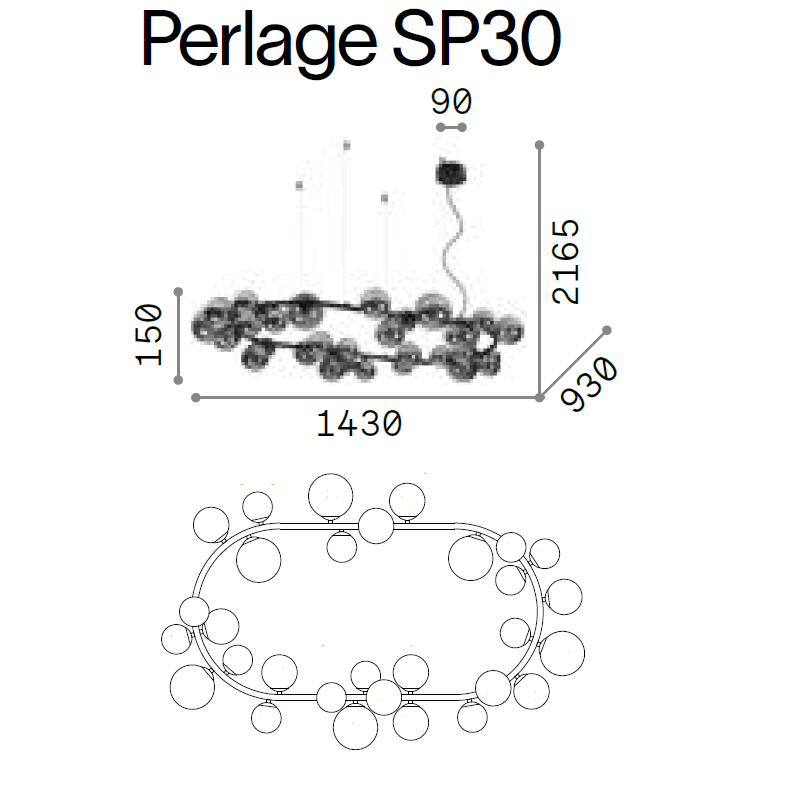 Candelabru PERLAGE SP30