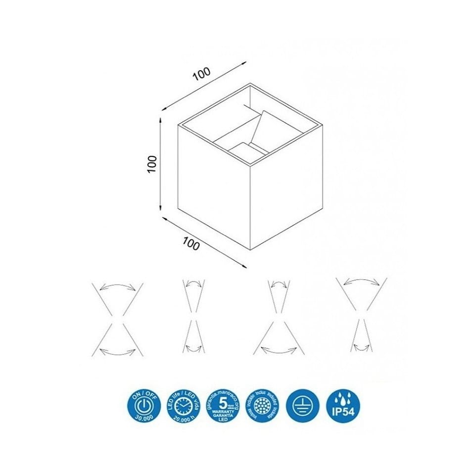 Aplica DAVOS DARK GREY 6520