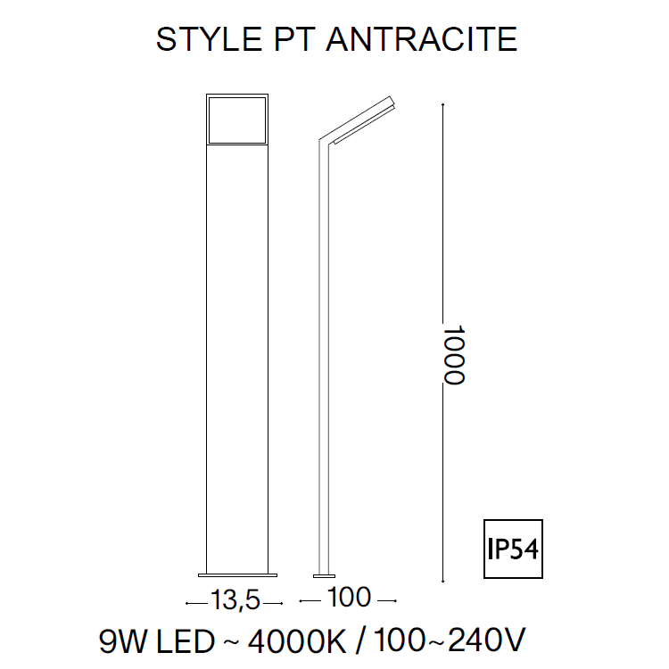 STYLE PT ANTRACITE 4000K