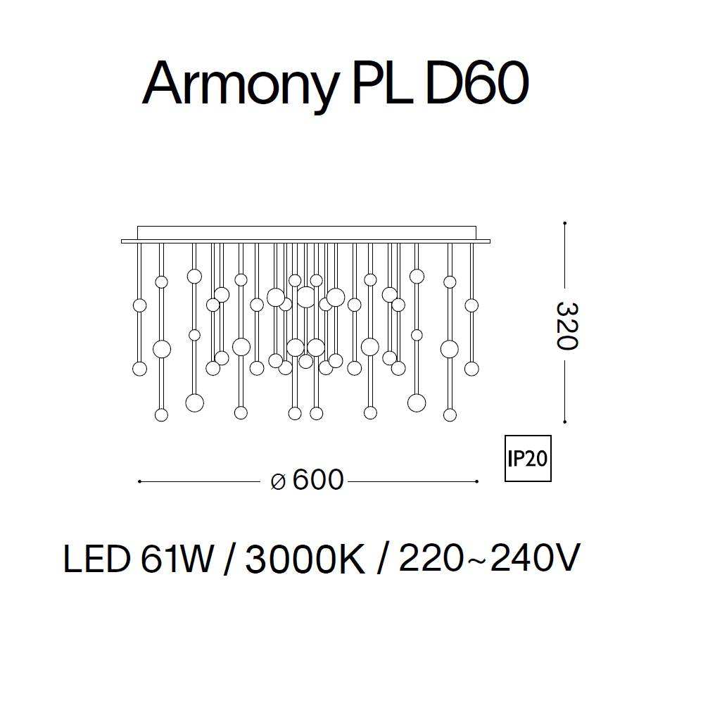 Plafoniera ARMONY PL D60